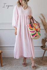 Ingvn - Casual Simplicity Solid Patchwork A Line Dresses(3 Colors) Dresses/Casual Dresses