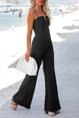 Ingvn - Casual Simplicity Solid Patchwork Regular Jumpsuits & Rompers/Jumpsuits