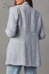 Ingvn - Casual Simplicity Solid Pocket V Neck Outerwear Outerwear/Coats & Cardigan