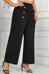 Ingvn - Casual Solid Patchwork Plus Size Trousers Size/Plus Bottoms