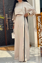 Ingvn - Casual Solid Patchwork Pocket Half A Turtleneck Long Sleeve Two Pieces Pieces/Two-Piece