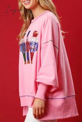 Ingvn - Casual Solid Sequins O Neck Tops Tops/Sweats & Hoodies