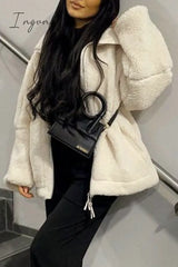 Ingvn - Casual Solid Zipper Mandarin Collar Outerwear Outerwear/Blazer & Suits &Jacket