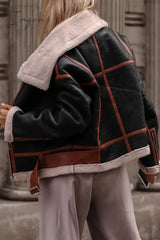 Ingvn - Casual Street Color Block Contrast Turndown Collar Outerwear(3 Colors) Outerwear/Blazer &