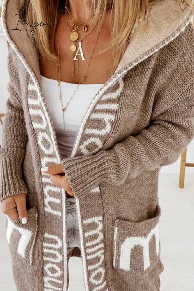 Ingvn - Casual Street Print Patchwork Hooded Collar Outerwear(3 Colors) Outerwear/Coats & Cardigan
