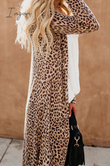 Ingvn - Casual Street Print Patchwork V Neck Outerwear