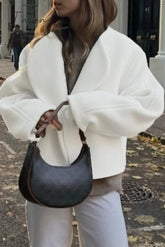 Ingvn - Celebrities Elegant Solid Turndown Collar Outerwear Outerwear/Blazer & Suits &Jacket