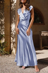 Ingvn - Celebrities Formal Solid V Neck Evening Dress Dresses Dresses/Party And Cocktail