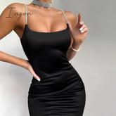 Ingvn - Chicology Diamond Thin Strap Bodycon Sexy Mini Dress Party Club Sleeveless Women Summer