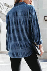 Ingvn - Elegant Solid Fold Turndown Collar Tops Tops/Blouses & Shirts