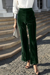 Ingvn - Elegant Solid Patchwork High Waist Speaker Color Bottoms(5 Colors) Bottoms/Pants