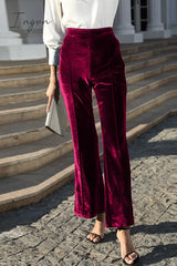 Ingvn - Elegant Solid Patchwork High Waist Speaker Color Bottoms(5 Colors) Bottoms/Pants