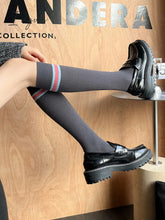 Ingvn - Fashion College Style Striped Stockings Accessories Gray / One_Size Warmers