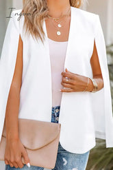 Ingvn - Fashion Elegant Solid Patchwork Slit Outerwear(5 Colors) White / S Outerwear/Suit Jacket