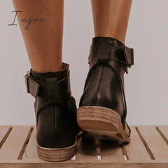 Ingvn - Fashion Flip-Flops Flat Heel Buckle Strap Sandals