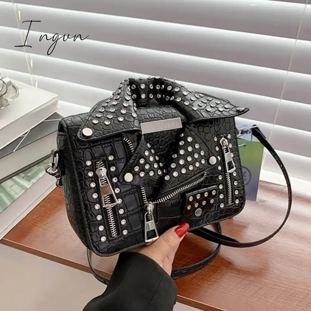 Ingvn - Fashion Jacket Design Crossbody Bag Rivet Clothes Shape Women Handbag Purse Brand Designer
