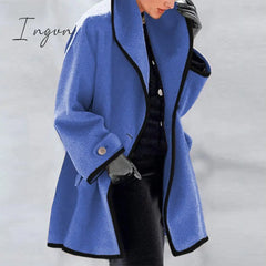 Ingvn - Fashion Trends Women Retro Single Button Solid Long Cardigan Jackets Autumn Sleeve Pocket