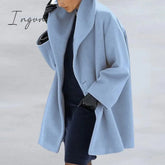 Ingvn - Fashion Trends Women Retro Single Button Solid Long Cardigan Jackets Autumn Sleeve Pocket