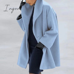 Ingvn - Fashion Trends Women Retro Single Button Solid Long Cardigan Jackets Autumn Sleeve Pocket