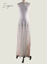 Ingvn - Floor Length Long Dresses For Women Party Wedding Evening Clothes Sleeveless Vintage