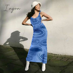 Ingvn - Floral Summer Women’s Dress Sexy Strapless High Waist Elegant Party Dresses Lace Trim