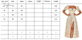 Ingvn - Flower Print Sexy Long Dress For Women High Split Night Club Party Dresses Backless Bodycon