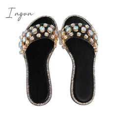 Ingvn - Gem Slip-On Clear Strap Slippers