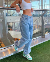 Ingvn - Hot Sell Quality Low Waist Jeans Women Baggy 2023 New Fashion Straight Leg Pants Y2K Denim