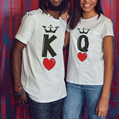 Ingvn - Hot Sell Short Sleeve Women New Summer Top White T Shirts Chic Couple Clothes Harajuku Men