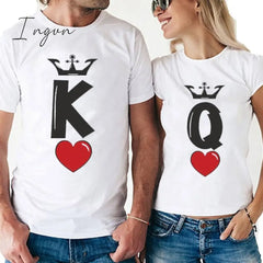 Ingvn - Hot Sell Short Sleeve Women New Summer Top White T Shirts Chic Couple Clothes Harajuku Men