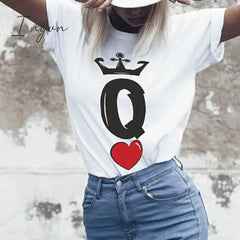 Ingvn - Hot Sell Short Sleeve Women New Summer Top White T Shirts Chic Couple Clothes Harajuku Men