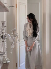 Ingvn - Korean Suit Autumn Elegant 2 Piece Dress Set Office Lady Long Sleeve Crop Tops + Casual