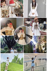 Ingvn - Korean Vintage Kawali Dress Women Elegant Casual Summer Print Floral Mini Female Pretty