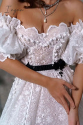 Ingvn - Ladies Lace Sexy Tube Top Evening Dress