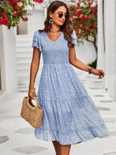 Ingvn - Ladies Sexy Vintage Print Boho Chiffon Dress Women Casual Long Bohemian Party Beach Summer