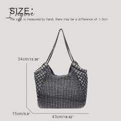 Ingvn - Large Capacity Tote Bags For Women Luxury Designer Handbags And Purses 2024 New In Denim