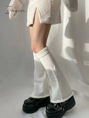 Ingvn - Leisure Fashion Knitting Solid Color Flared Leg Warmers Accessories White / One_Size Warmers