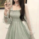 Ingvn - Long Fairy Dress Elegant Sequins Women Sleeve Maxi Dresses Summer One - Piece Designer