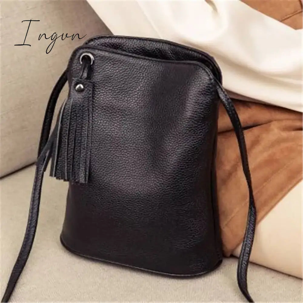 Ingvn - New Cross Body Cell Phone Purses Vintage Bag Women Small Shoulder Genuine Leather Softness