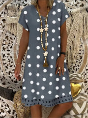 Ingvn - New Plus Size S - 5Xl Dress Cotton Linen Women Dresses Casual Loose Lady Summer Clothes