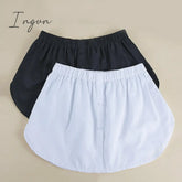 Ingvn - New Style Womens Fake Shirts Hem Underskirts Elastic High Waist Split Half Slips Skirts