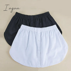 Ingvn - New Style Womens Fake Shirts Hem Underskirts Elastic High Waist Split Half Slips Skirts