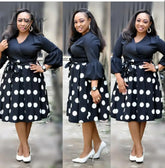 Ingvn - New Summer Elegent Fashion Style African Women Printing Plus Size Polyester Dress L - 3Xl