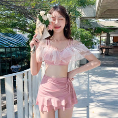 Ingvn - New Summer Sexy Cute Bikini Pink Sweet Suit Age Reduction Slim Fit Backless Women’s 2 -