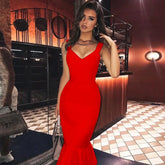 Ingvn - New Summer Women White Bandage Dress Sexy Spaghetti Strap Sleeveless Bodycon Club Celebrity