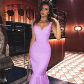 Ingvn - New Summer Women White Bandage Dress Sexy Spaghetti Strap Sleeveless Bodycon Club Celebrity
