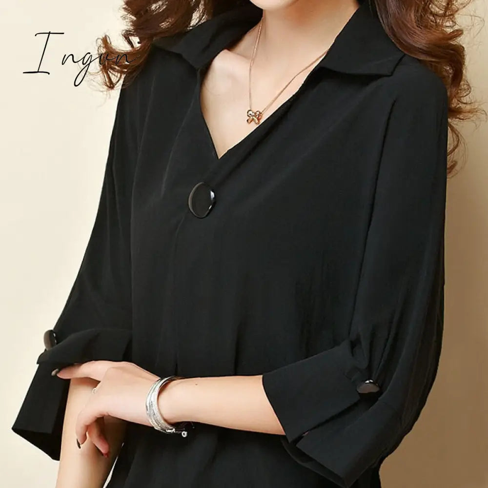 Ingvn - New Womenโs T - Shirts Overweight Plus Size Women Clothing Summer Style Chiffon Shirt Top
