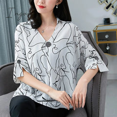 Ingvn - New Womenโs T - Shirts Overweight Plus Size Women Clothing Summer Style Chiffon Shirt Top