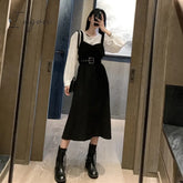 Ingvn - Office Lady Midi Dress Women Casual Personality Elegant Party Plus Size Autumn O - Neck