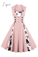 Ingvn - Plus Size S - 5Xl Women Party Dress Light Pink / S